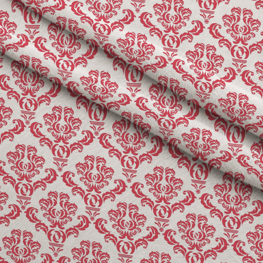 Simple Damask Red Fleece Fabric — fleece fabric folded close-up preview (mv-fleece-v1:lying)