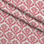 Simple Damask Red Fleece Fabric — fleece fabric folded close-up preview (mv-fleece-v1:lying)