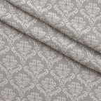 Simple Damask White on Gray Fleece Fabric — fleece fabric folded close-up preview (mv-fleece-v1:lying)