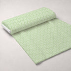 Simple Damask White on Green Fleece Fabric — fleece fabric unrolled bolt preview (mv-fleece-v1:bolt)