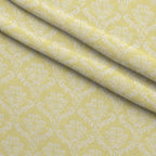 Simple Damask White on Yellow Fleece Fabric — fleece fabric folded close-up preview (mv-fleece-v1:lying)