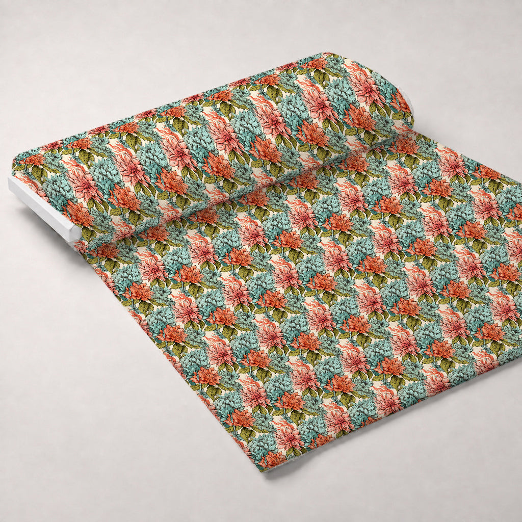 Sketchbook Garden Pattern 12 Fleece Fabric — fleece fabric unrolled bolt preview (mv-fleece-v1:bolt)