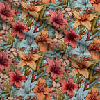 Sketchbook Garden Pattern 13 Fleece Fabric — fleece fabric folded close-up preview (mv-fleece-v1:lying)