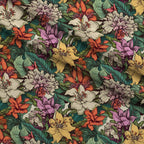 Sketchbook Garden Pattern 14 Fleece Fabric — fleece fabric folded close-up preview (mv-fleece-v1:lying)