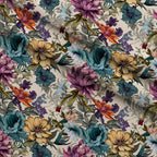 Sketchbook Garden Pattern 2 Fleece Fabric — fleece fabric folded close-up preview (mv-fleece-v1:lying)