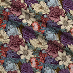 Sketchbook Garden Pattern 4 Fleece Fabric — fleece fabric folded close-up preview (mv-fleece-v1:lying)