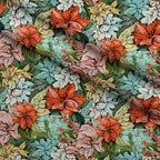 Sketchbook Garden Pattern 6 Fleece Fabric — fleece fabric folded close-up preview (mv-fleece-v1:lying)