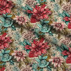 Sketchbook Garden Pattern 9 Fleece Fabric — fleece fabric folded close-up preview (mv-fleece-v1:lying)