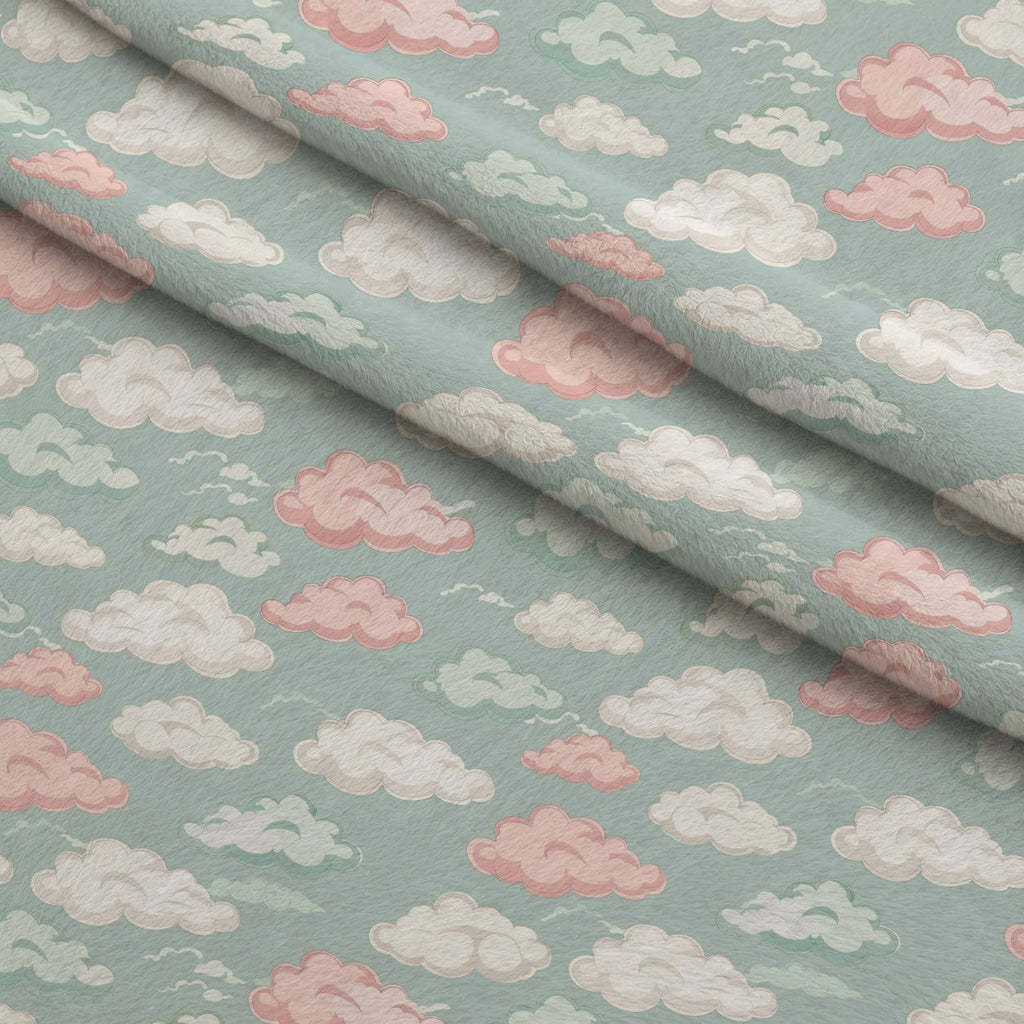 Sleepy Skies Pattern 11 Fleece Fabric — fleece fabric folded close-up preview (mv-fleece-v1:lying)