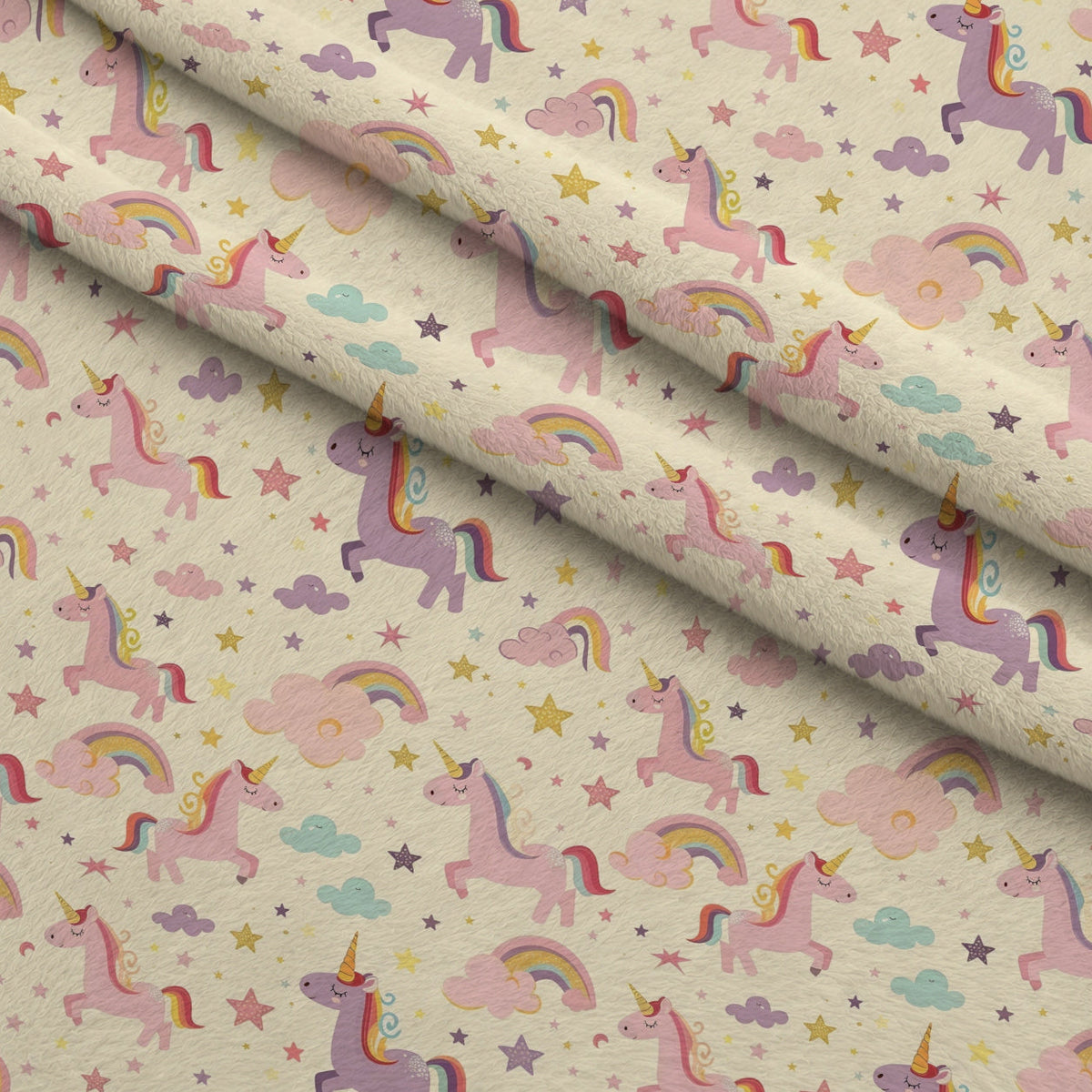 Sleepy Skies Pattern 16 Fleece Fabric — fleece fabric folded close-up preview (mv-fleece-v1:lying)