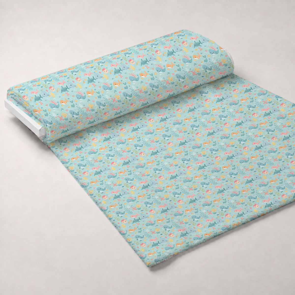 Sleepy Skies Pattern 18 Fleece Fabric — fleece fabric unrolled bolt preview (mv-fleece-v1:bolt)