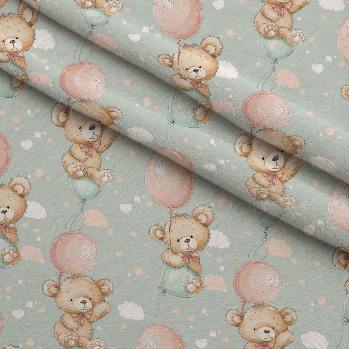 Sleepy Skies Pattern 2 Fleece Fabric — fleece fabric folded close-up preview (mv-fleece-v1:lying)