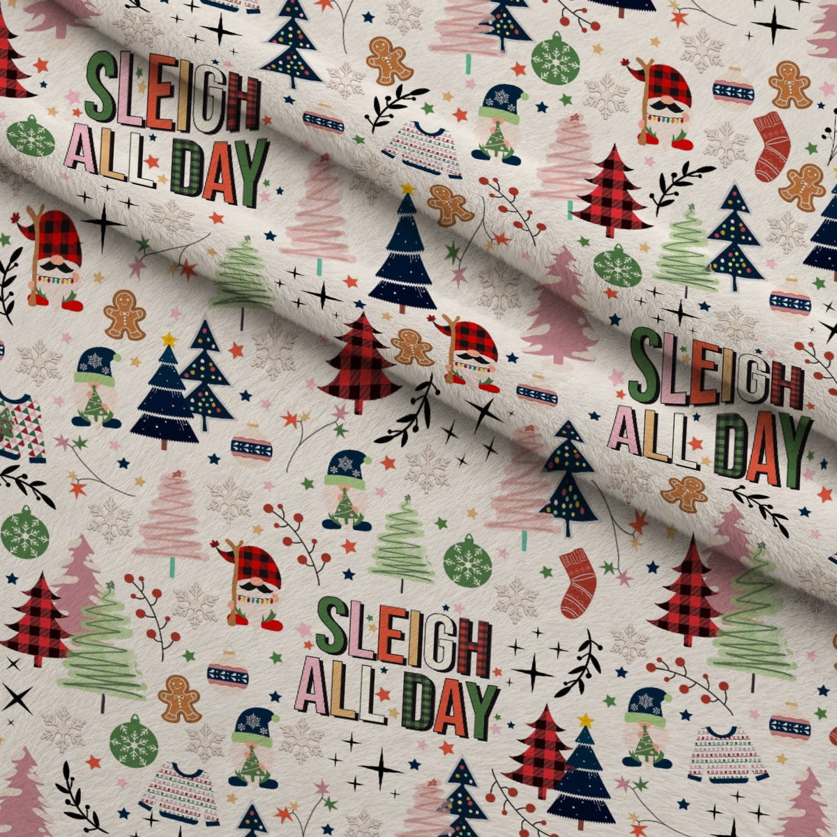 Sleigh All Day Cream Fleece Fabric — fleece fabric folded close-up preview (mv-fleece-v1:lying)