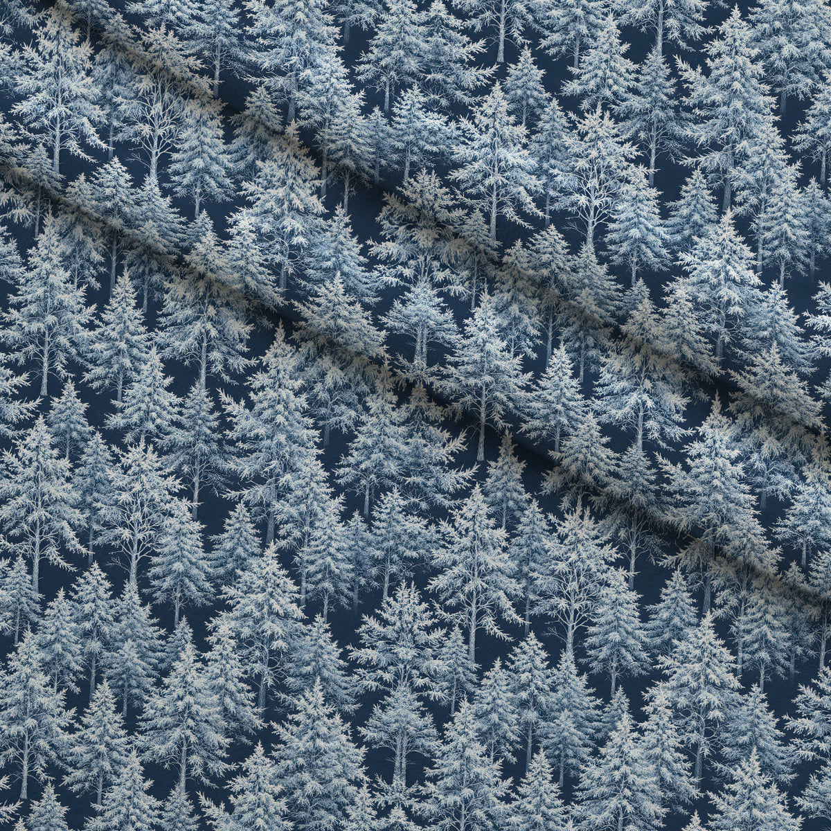 Snowy Pines Pattern 10 Fleece Fabric — fleece fabric folded close-up preview (mv-fleece-v1:lying)