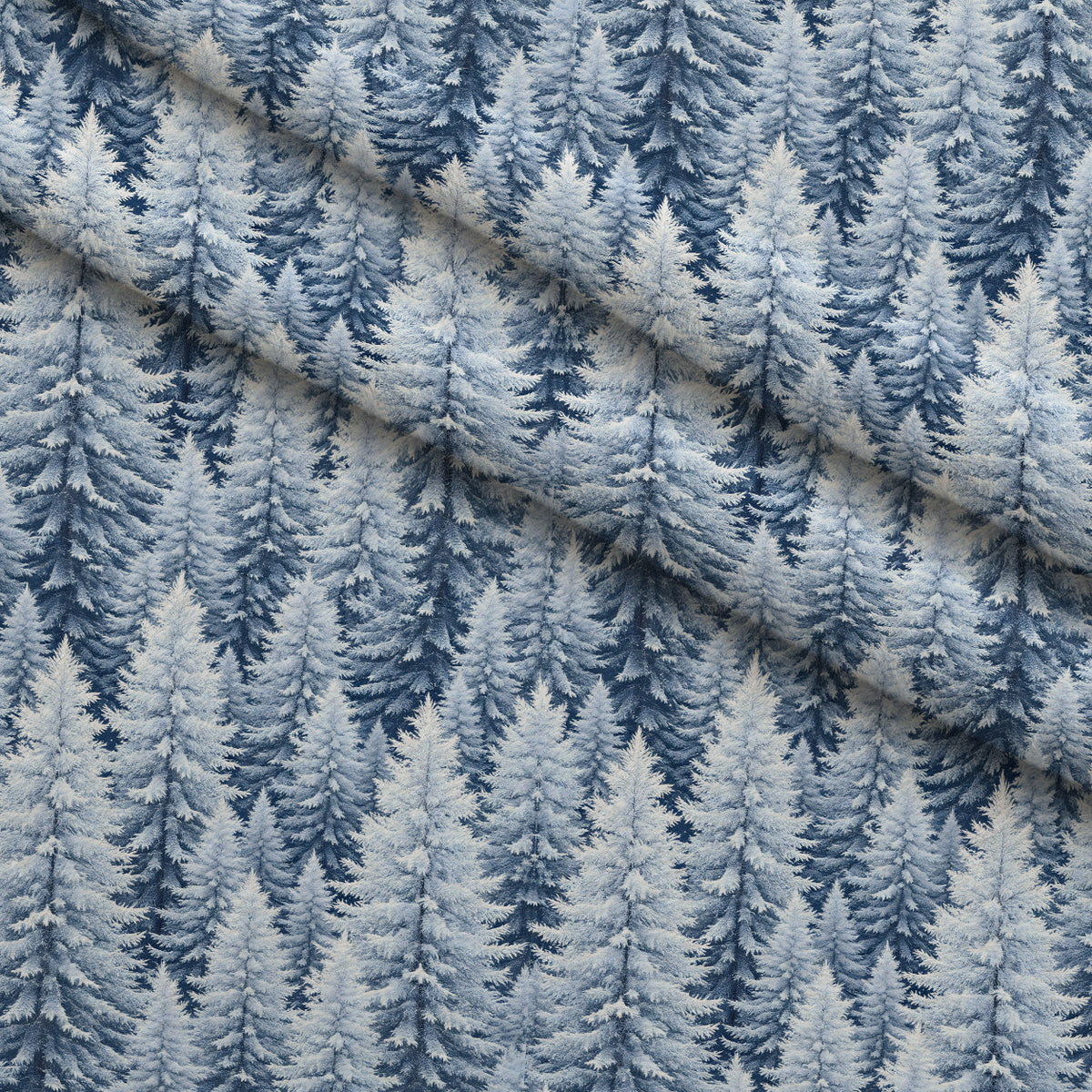 Snowy Pines Pattern 7 Fleece Fabric — fleece fabric folded close-up preview (mv-fleece-v1:lying)