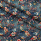 Songbird Daydream Pattern 7 Fleece Fabric — fleece fabric folded close-up preview (mv-fleece-v1:lying)