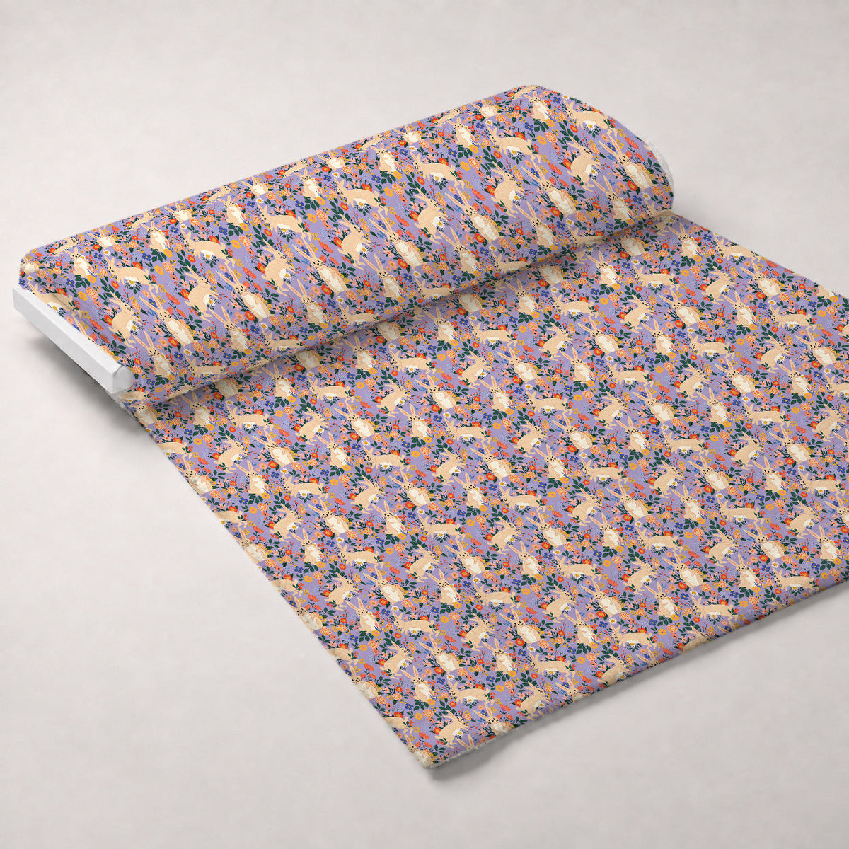 Songbird Meadow Pattern 1 Fleece Fabric — fleece fabric unrolled bolt preview (mv-fleece-v1:bolt)