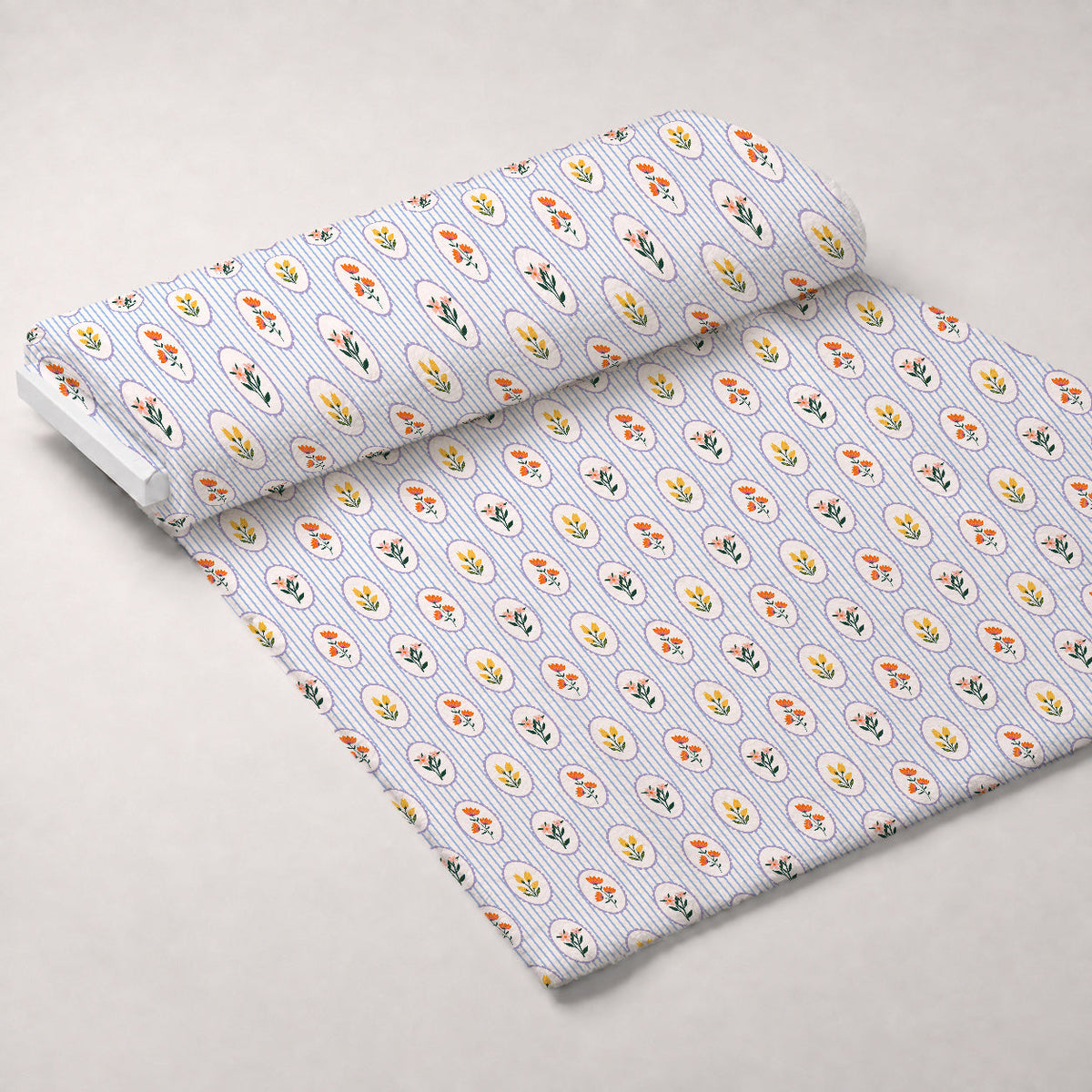 Songbird Meadow Pattern 10 Fleece Fabric — fleece fabric unrolled bolt preview (mv-fleece-v1:bolt)