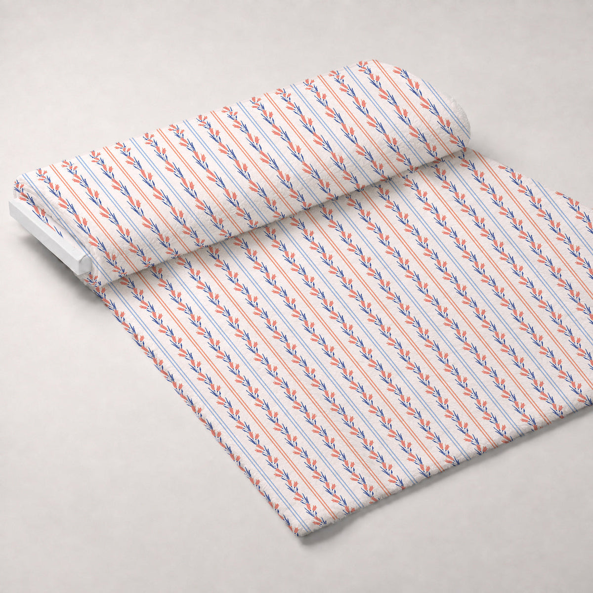 Songbird Meadow Pattern 2 Fleece Fabric — fleece fabric unrolled bolt preview (mv-fleece-v1:bolt)