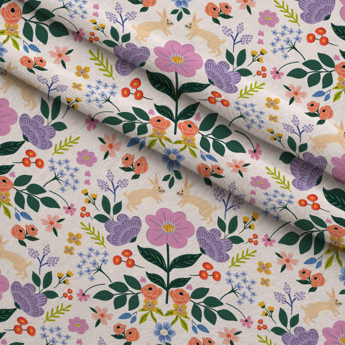 Songbird Meadow Pattern 5 Fleece Fabric — fleece fabric folded close-up preview (mv-fleece-v1:lying)