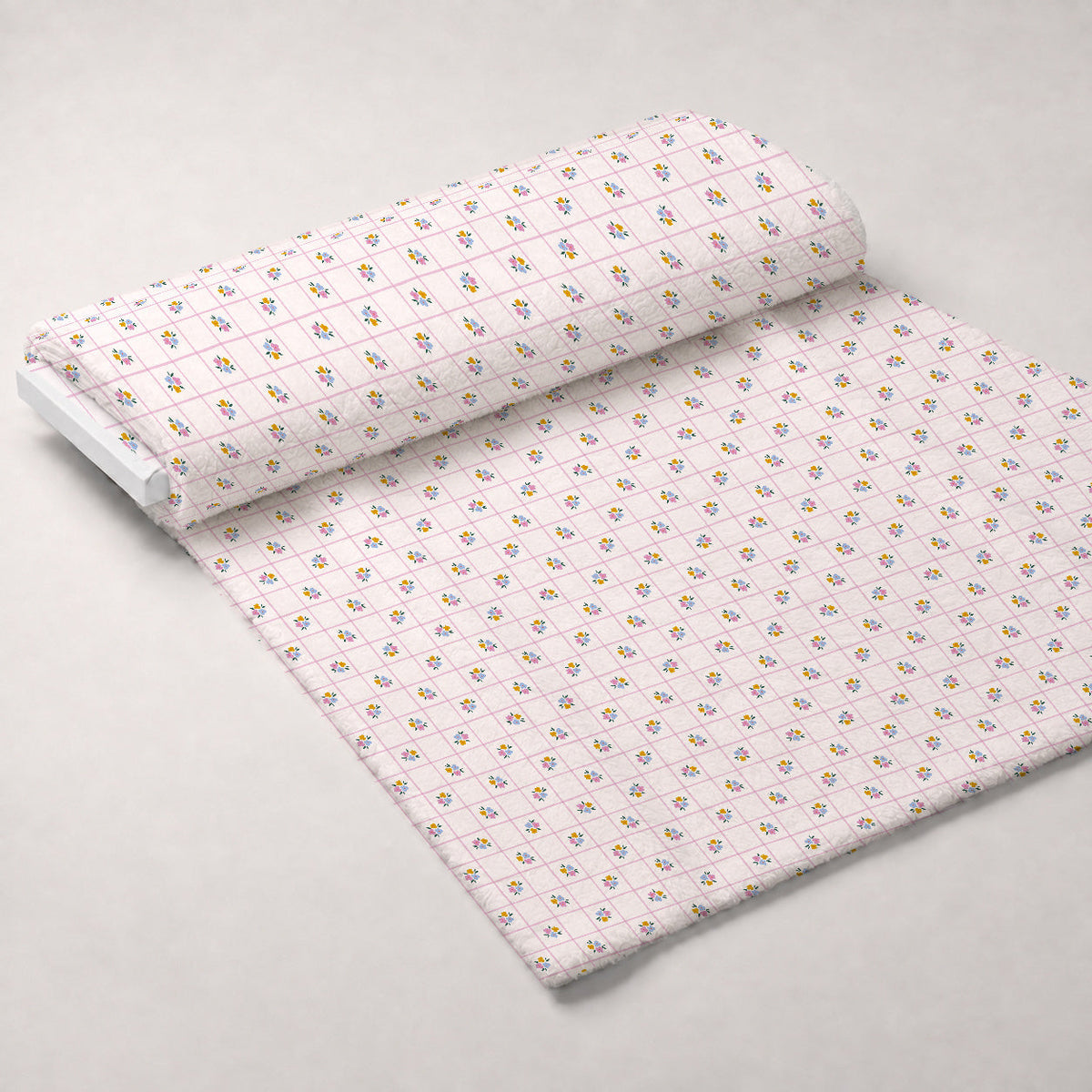 Songbird Meadow Pattern 7 Fleece Fabric — fleece fabric unrolled bolt preview (mv-fleece-v1:bolt)