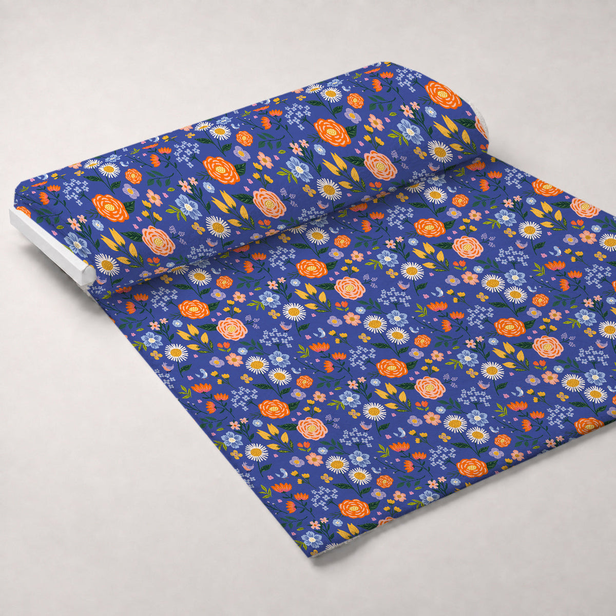 Songbird Meadow Pattern 9 Fleece Fabric — fleece fabric unrolled bolt preview (mv-fleece-v1:bolt)