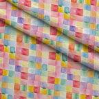 Sorbet Squares Pattern 11 Fleece Fabric — fleece fabric folded close-up preview (mv-fleece-v1:lying)