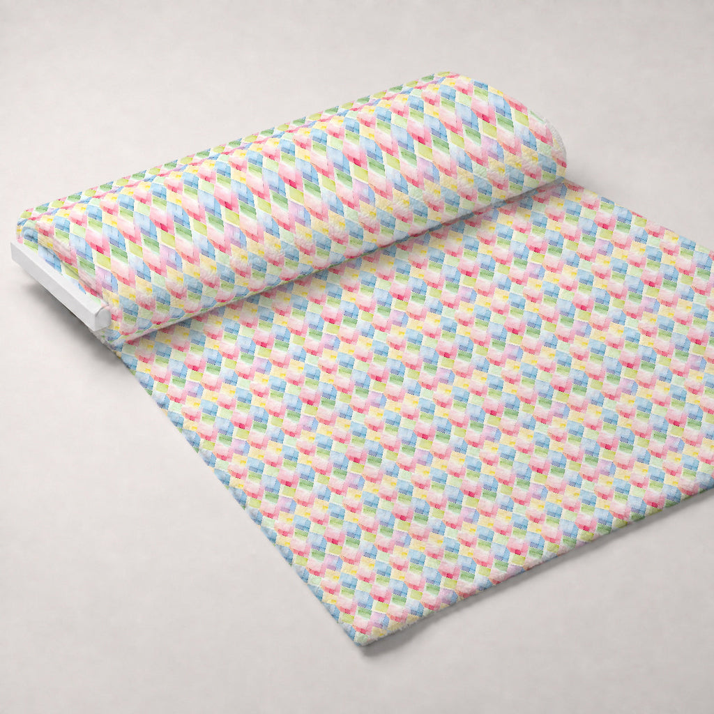 Sorbet Squares Pattern 7 Fleece Fabric — fleece fabric unrolled bolt preview (mv-fleece-v1:bolt)