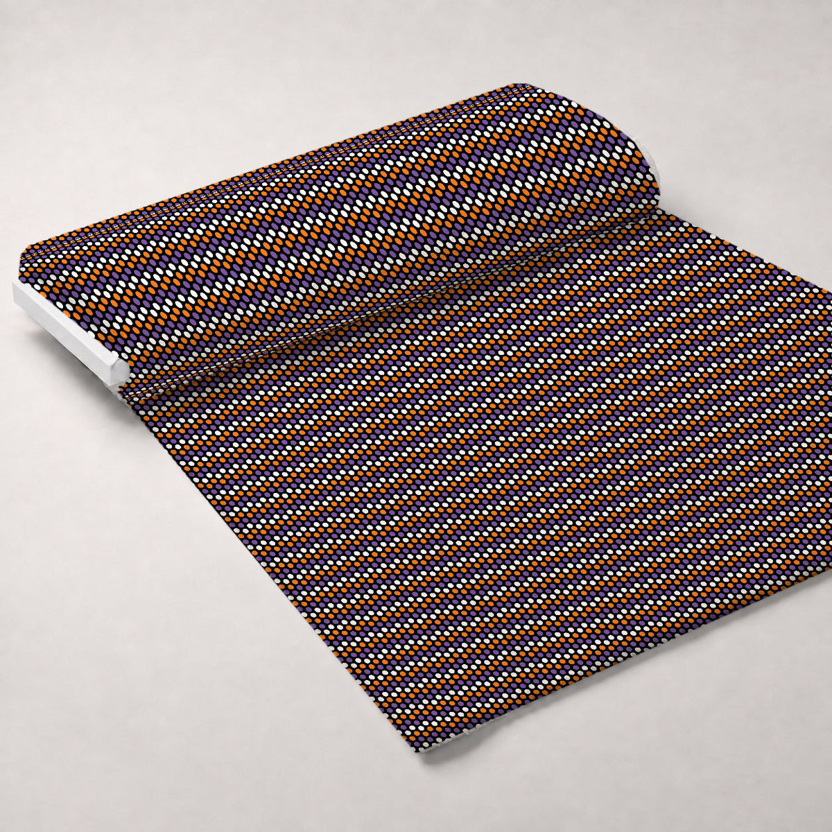 Spooky Plaids Pattern 15 Fleece Fabric — fleece fabric unrolled bolt preview (mv-fleece-v1:bolt)