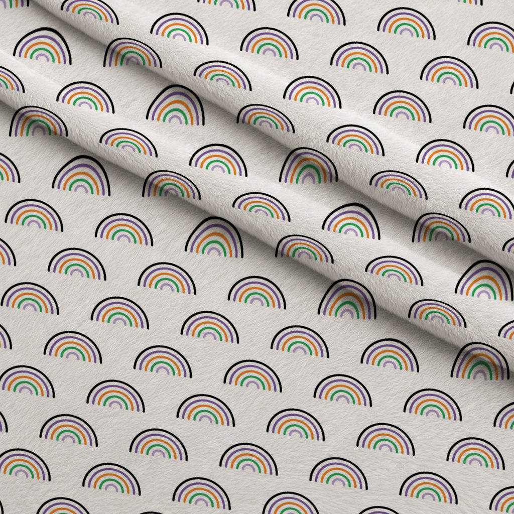 Spooky Plaids Pattern 6 Fleece Fabric — fleece fabric folded close-up preview (mv-fleece-v1:lying)