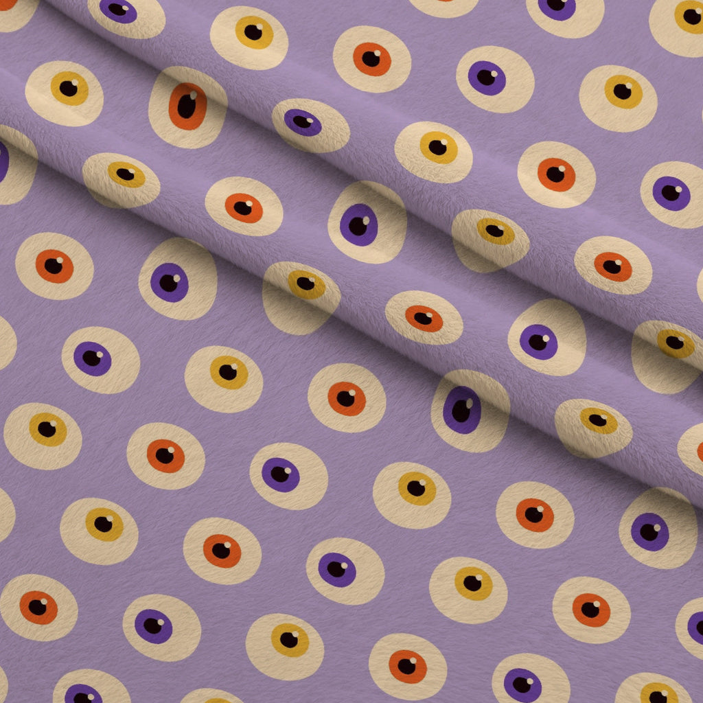 Spooky Sweets Pattern 13 Fleece Fabric — fleece fabric folded close-up preview (mv-fleece-v1:lying)