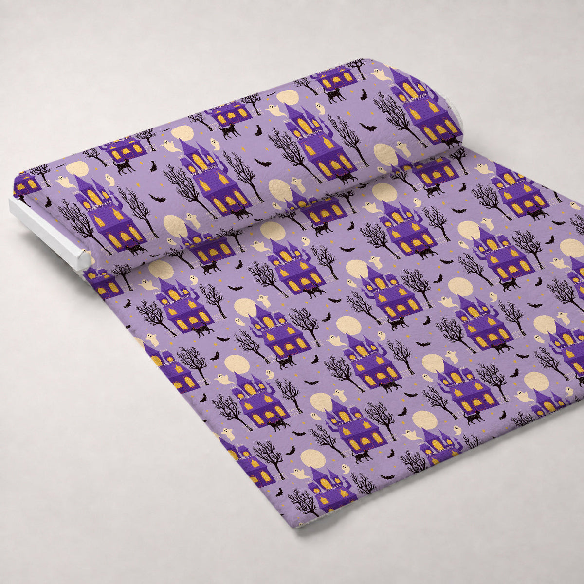 Spooky Sweets Pattern 16 Fleece Fabric — fleece fabric unrolled bolt preview (mv-fleece-v1:bolt)