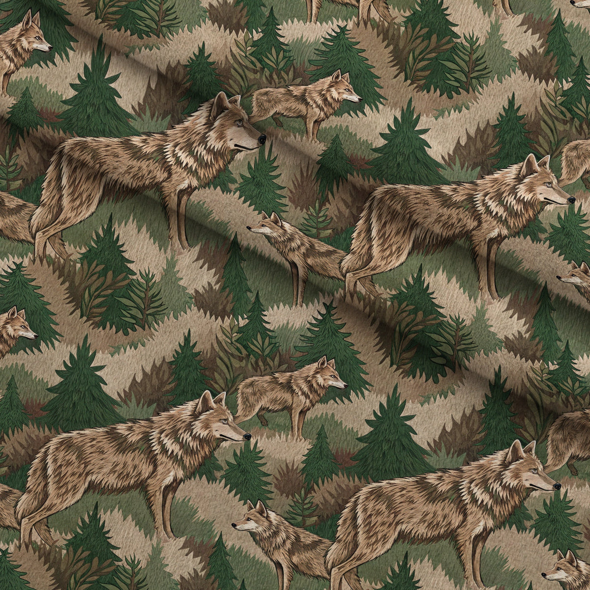 Spotted Savanna Pattern 1 Fleece Fabric — fleece fabric folded close-up preview (mv-fleece-v1:lying)