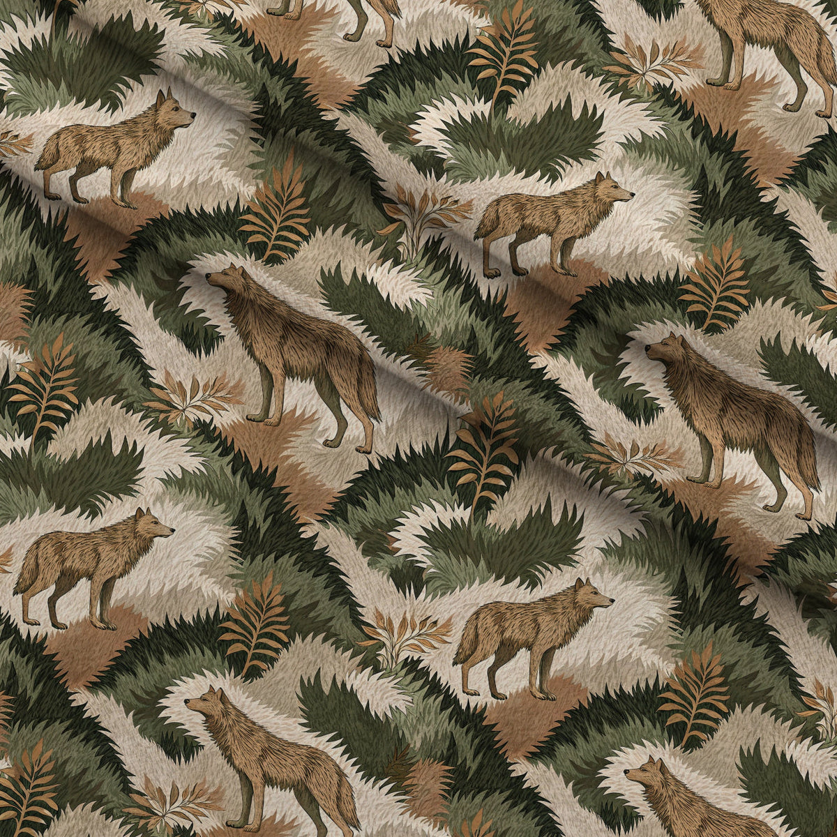 Spotted Savanna Pattern 4 Fleece Fabric — fleece fabric folded close-up preview (mv-fleece-v1:lying)