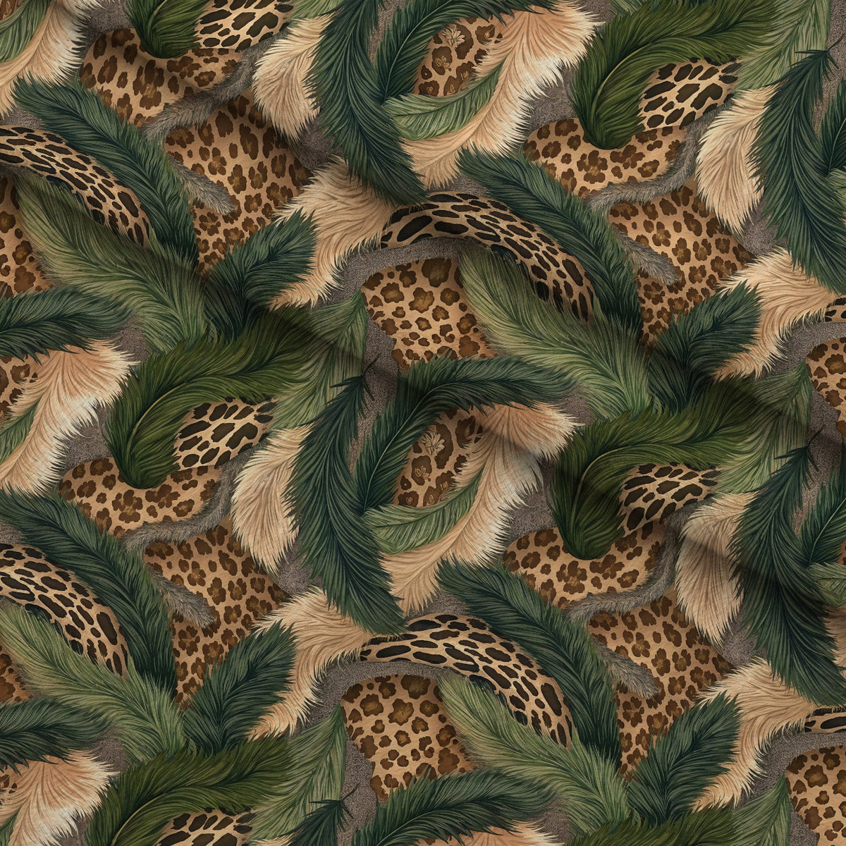 Spotted Savanna Pattern 9 Fleece Fabric — fleece fabric folded close-up preview (mv-fleece-v1:lying)