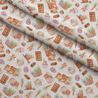 Springtime Sweets Pattern 3 Fleece Fabric — fleece fabric folded close-up preview (mv-fleece-v1:lying)