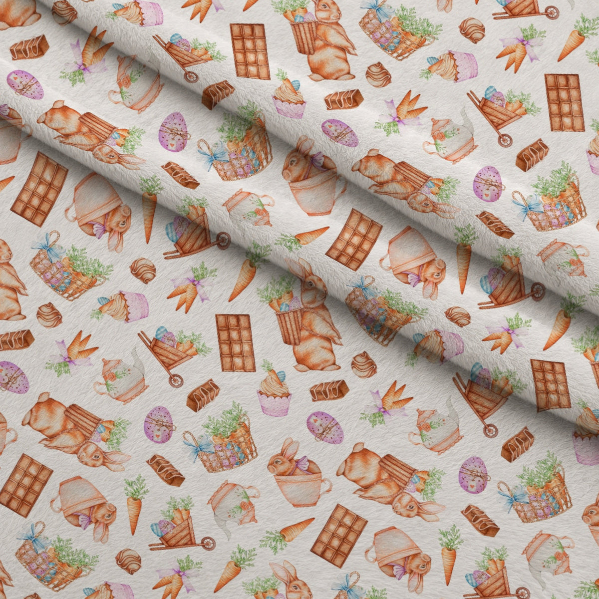 Springtime Sweets Pattern 3 Fleece Fabric — fleece fabric folded close-up preview (mv-fleece-v1:lying)