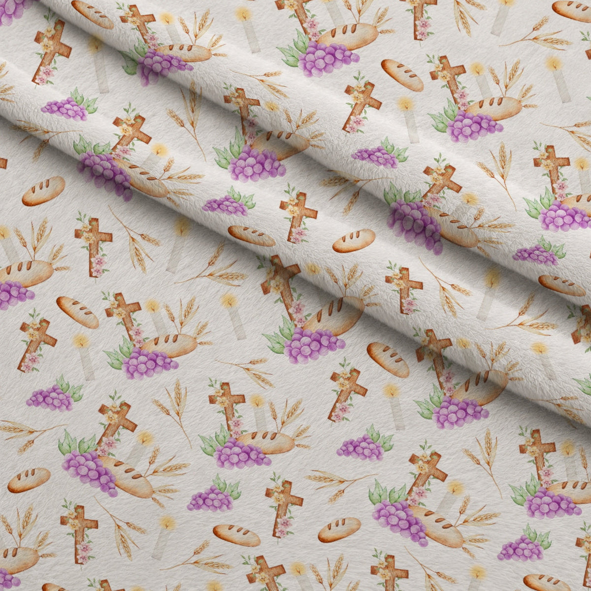 Springtime Sweets Pattern 8 Fleece Fabric — fleece fabric folded close-up preview (mv-fleece-v1:lying)