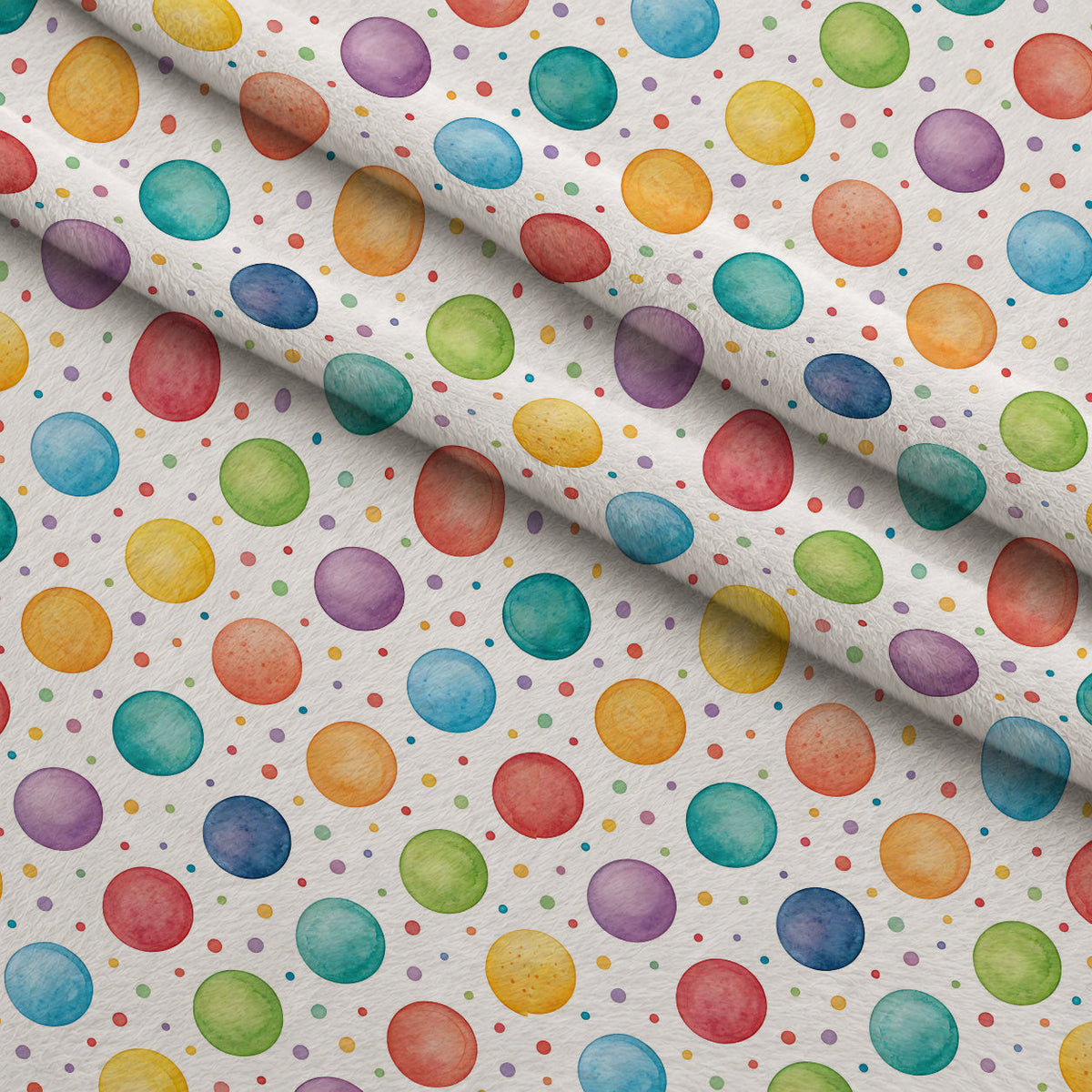 Sprinkle Party Pattern 11 Fleece Fabric — fleece fabric folded close-up preview (mv-fleece-v1:lying)