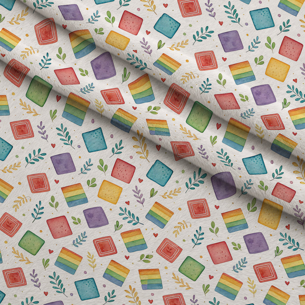 Sprinkle Party Pattern 13 Fleece Fabric — fleece fabric folded close-up preview (mv-fleece-v1:lying)