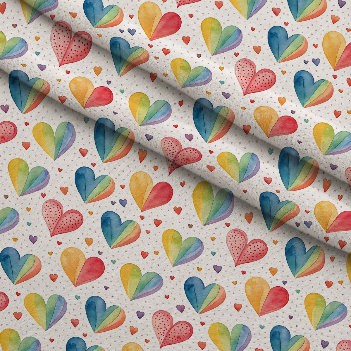 Sprinkle Party Pattern 4 Fleece Fabric — fleece fabric folded close-up preview (mv-fleece-v1:lying)