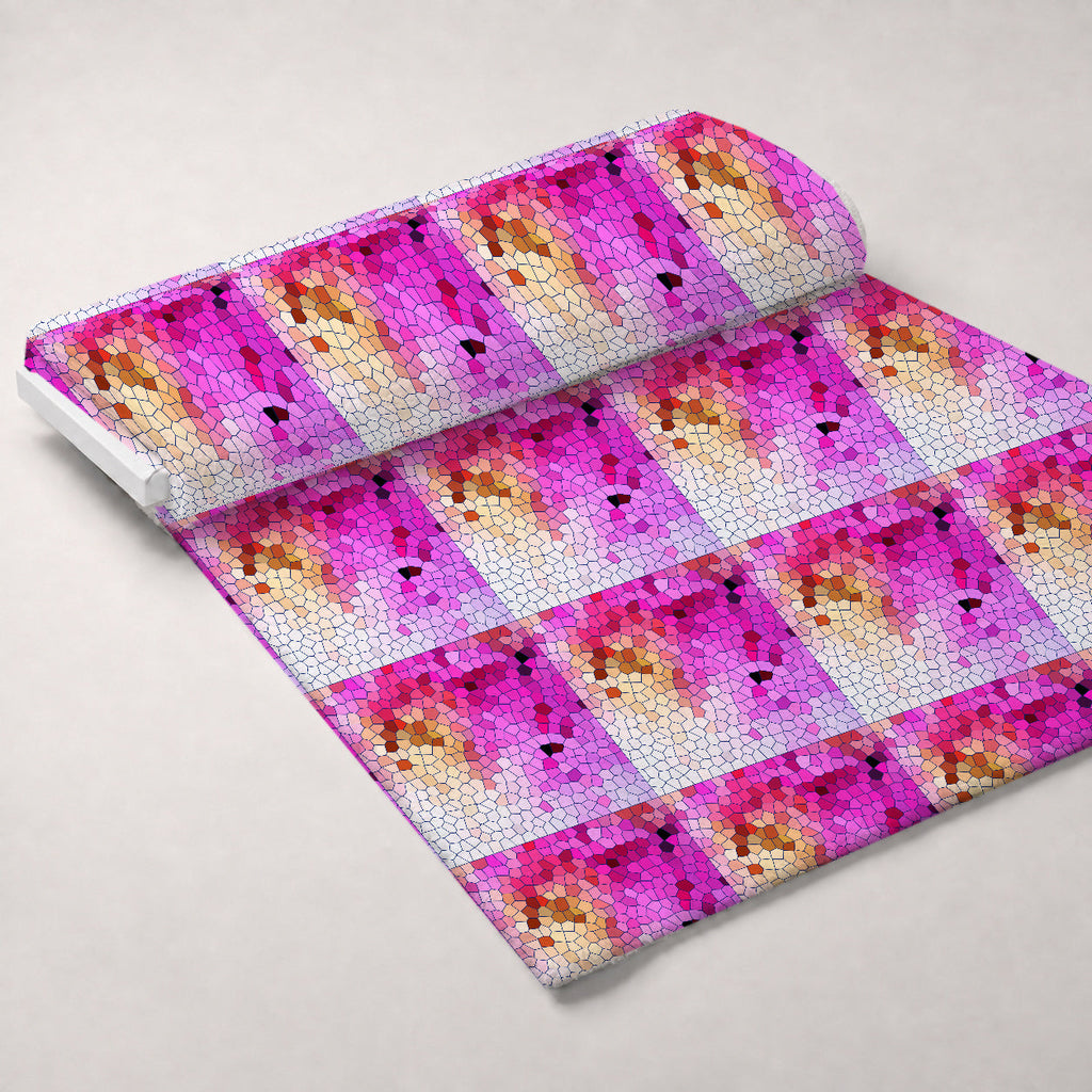 Stained Glass Dreams Pattern 10 Fleece Fabric — fleece fabric unrolled bolt preview (mv-fleece-v1:bolt)