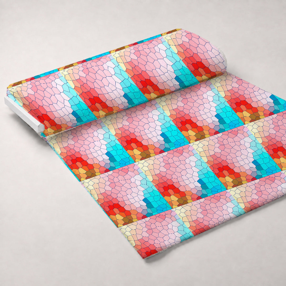 Stained Glass Dreams Pattern 12 Fleece Fabric — fleece fabric unrolled bolt preview (mv-fleece-v1:bolt)