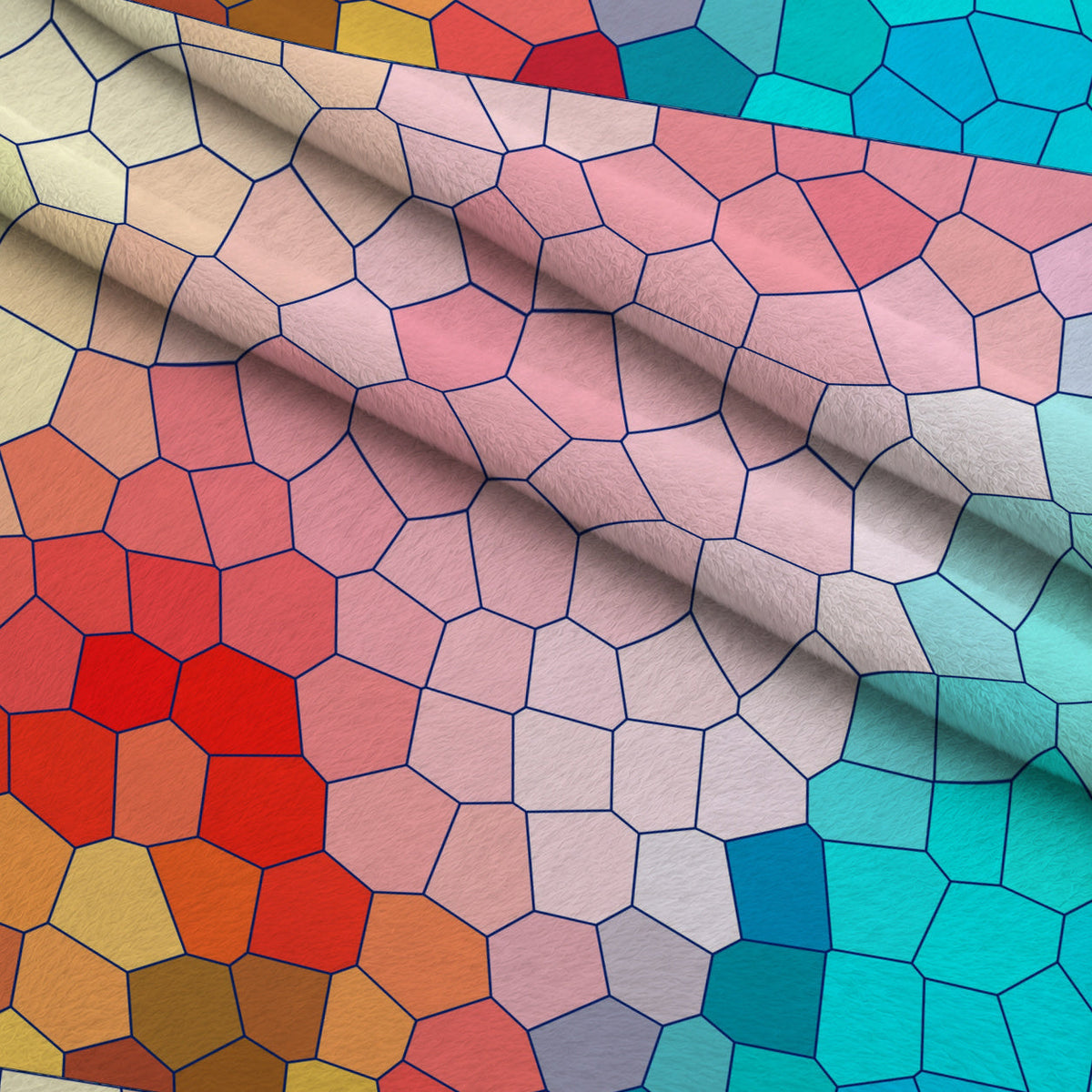 Stained Glass Dreams Pattern 12 Fleece Fabric — fleece fabric folded close-up preview (mv-fleece-v1:lying)