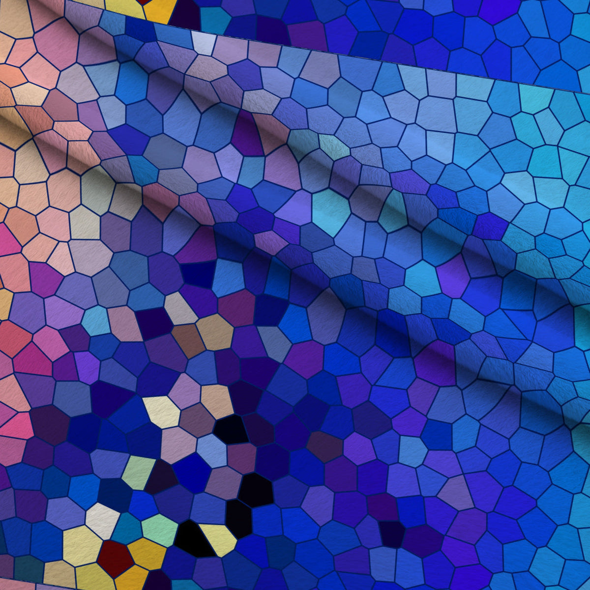 Stained Glass Dreams Pattern 14 Fleece Fabric — fleece fabric folded close-up preview (mv-fleece-v1:lying)