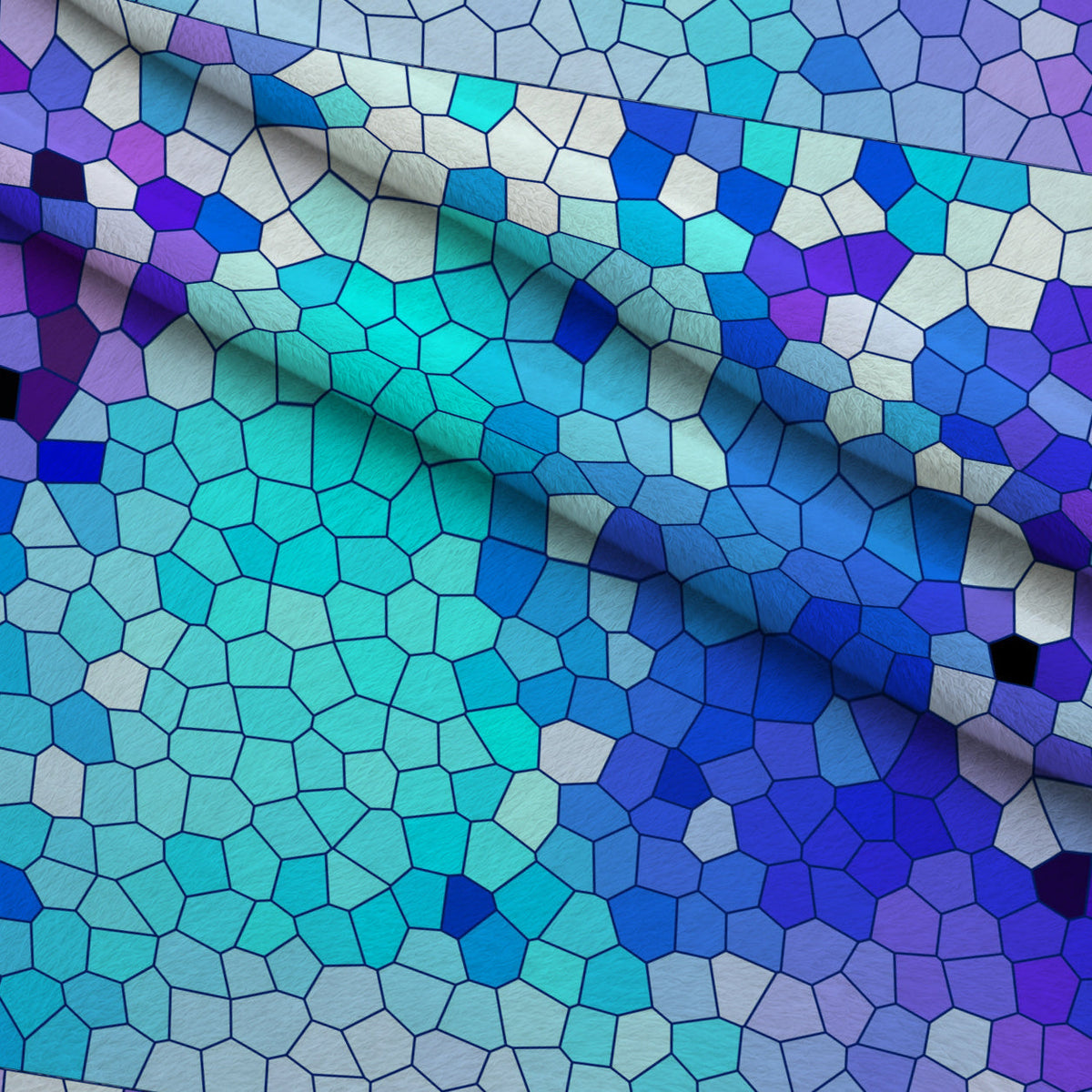 Stained Glass Dreams Pattern 20 Fleece Fabric — fleece fabric folded close-up preview (mv-fleece-v1:lying)