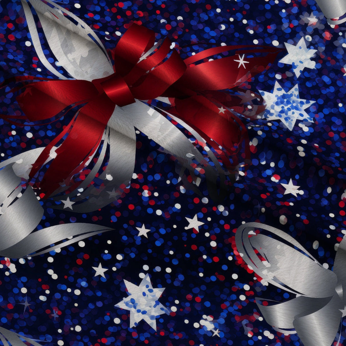 Star Spangled Confetti Pattern 10 Fleece Fabric — fleece fabric folded close-up preview (mv-fleece-v1:lying)