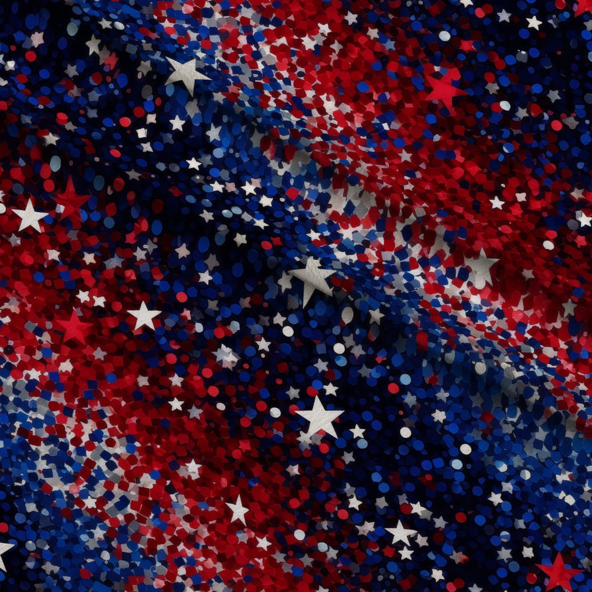 Star Spangled Confetti Pattern 11 Fleece Fabric — fleece fabric folded close-up preview (mv-fleece-v1:lying)