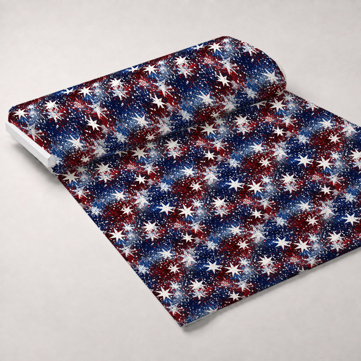 Star Spangled Confetti Pattern 12 Fleece Fabric — fleece fabric unrolled bolt preview (mv-fleece-v1:bolt)