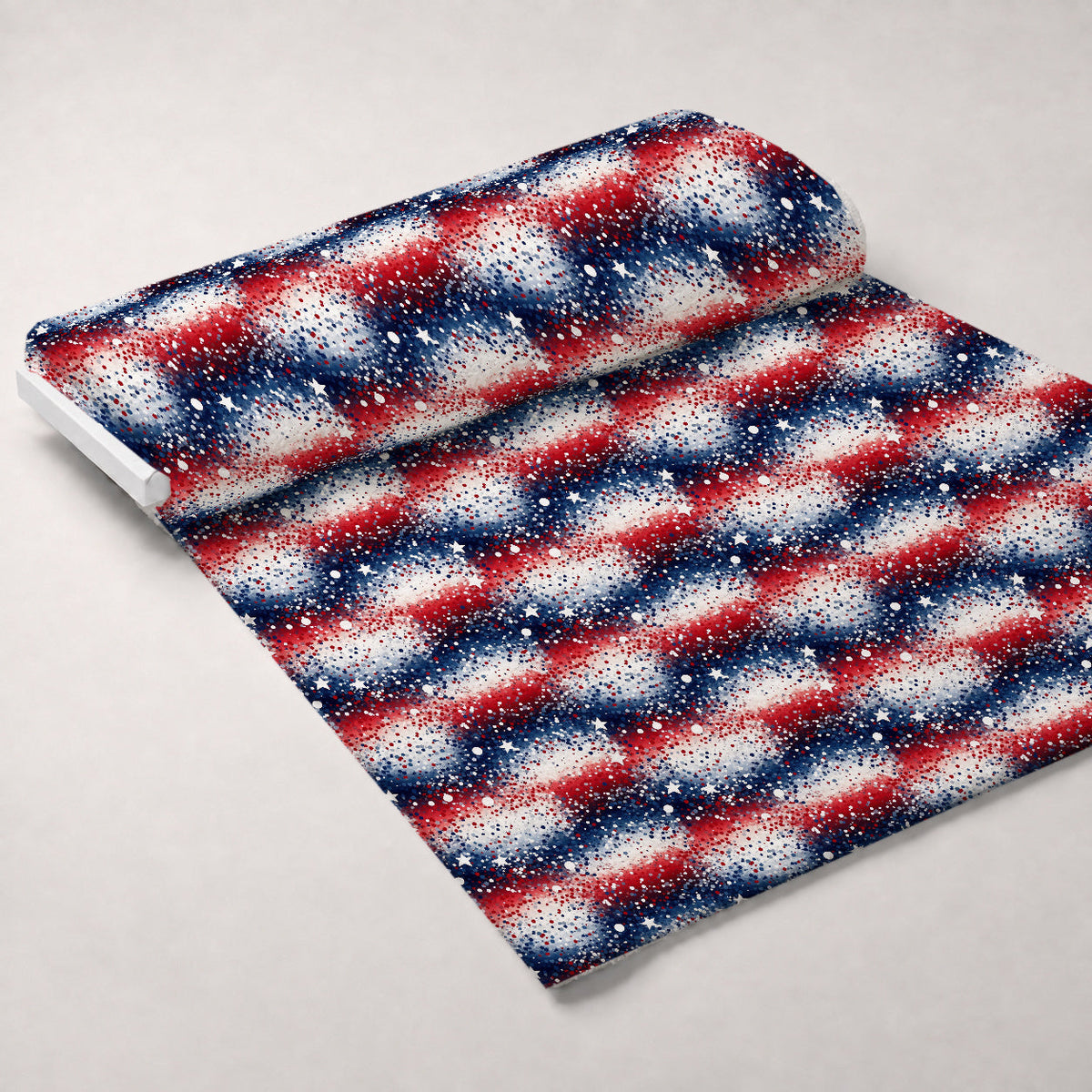 Star Spangled Confetti Pattern 3 Fleece Fabric — fleece fabric unrolled bolt preview (mv-fleece-v1:bolt)